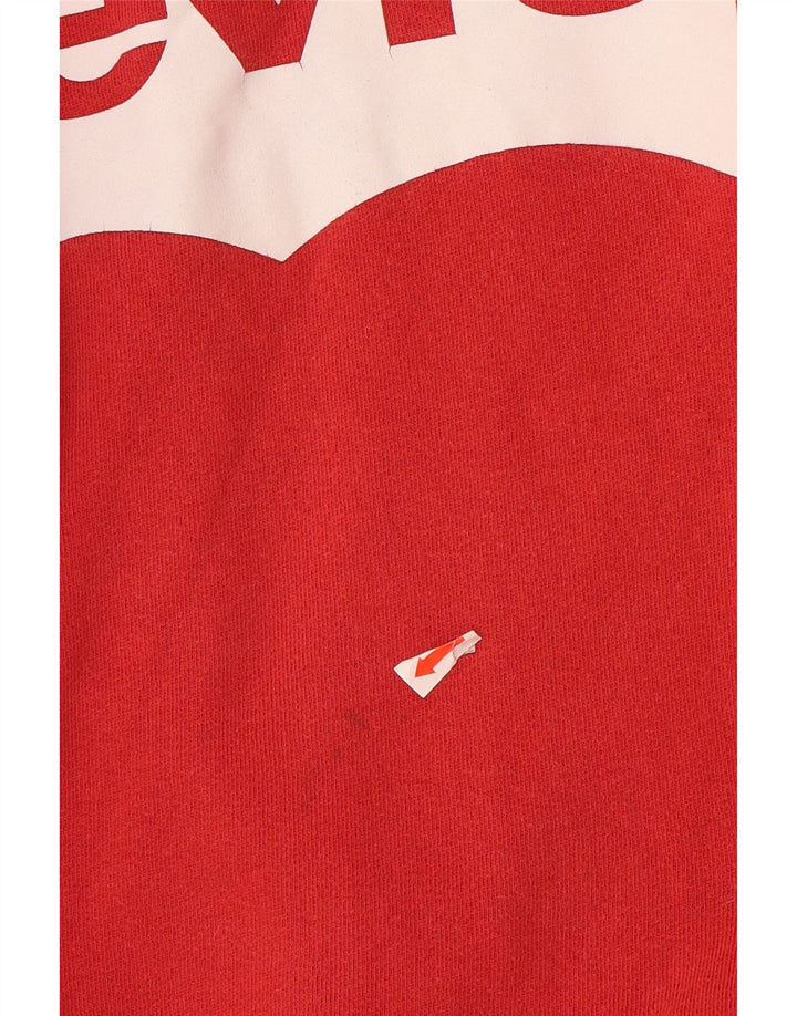 Γραφικό φούτερ LEVI'S Boys Jumper 13-14 ετών κόκκινο βαμβακερό