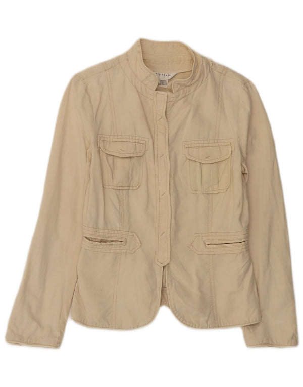 Zara Γυναικείο Utility Jacket UK 12 Medium Beige Βαμβακερό