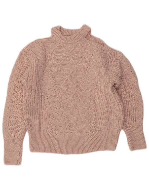 Lipsy Womens Off Shoulder Crew πουλόβερ με λαιμόκοψη UK 10 Small Pink