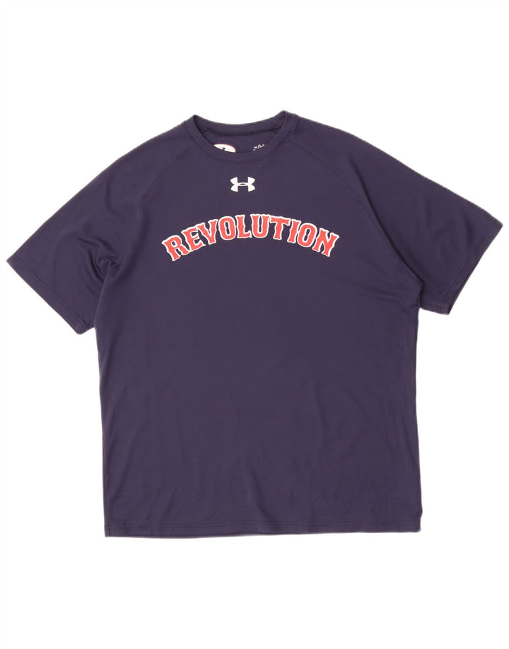 Ανδρικό γραφικό μπλουζάκι Under Armour Top Medium Navy Blue Polyester