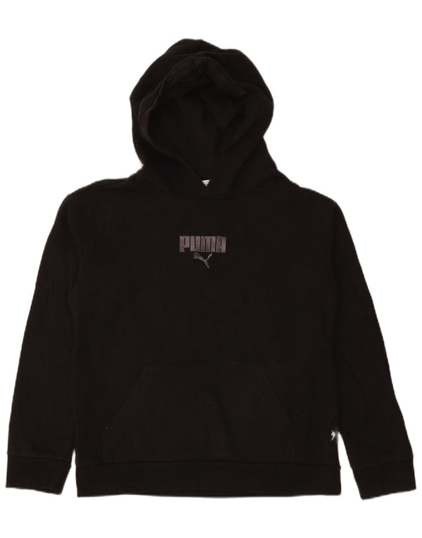 PUMA Boys Hoodie Jumper 13-14 Years Large Black
