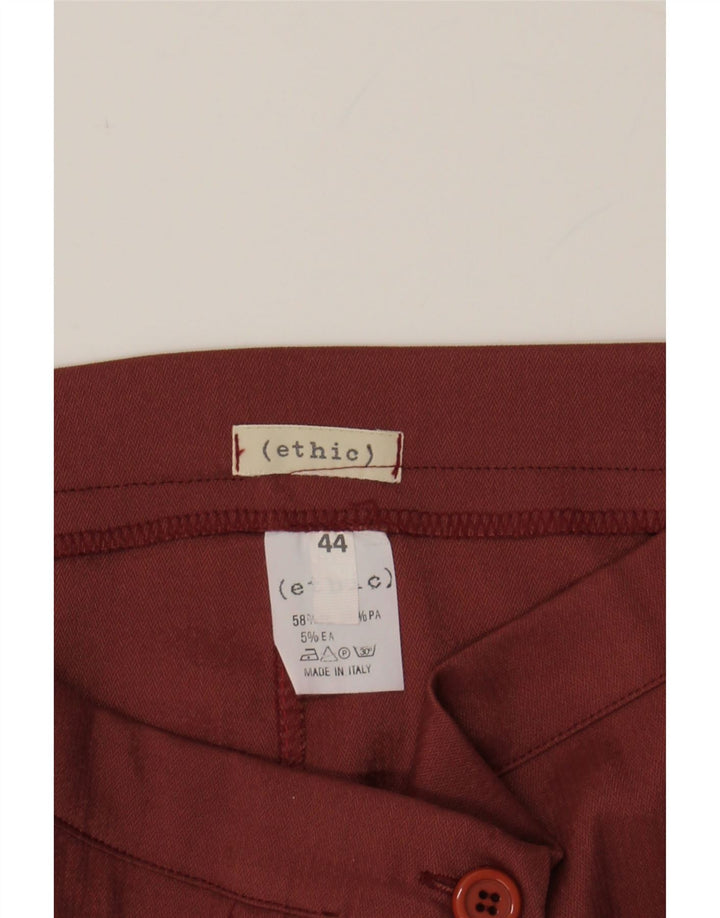 ETHIC Womens Pencil Skirt IT 44 Medium W28  Maroon Polyester Vintage Ethic and Second-Hand Ethic from Messina Hembry 
