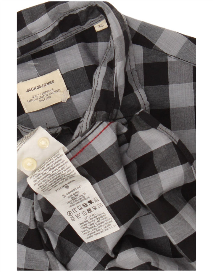 Ανδρικό πουκάμισο Jack & Jones XS Γκρι βαμβακερό Gingham