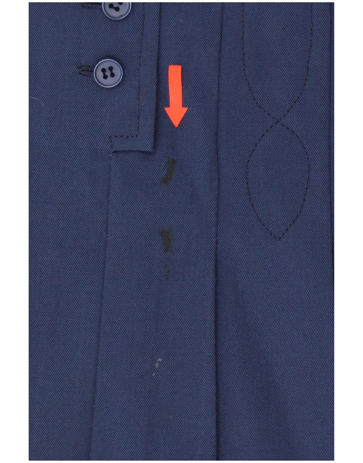 Vintage Γυναικεία Μίνι Πλισέ Φούστα W30 Μεσαίο Navy Blue