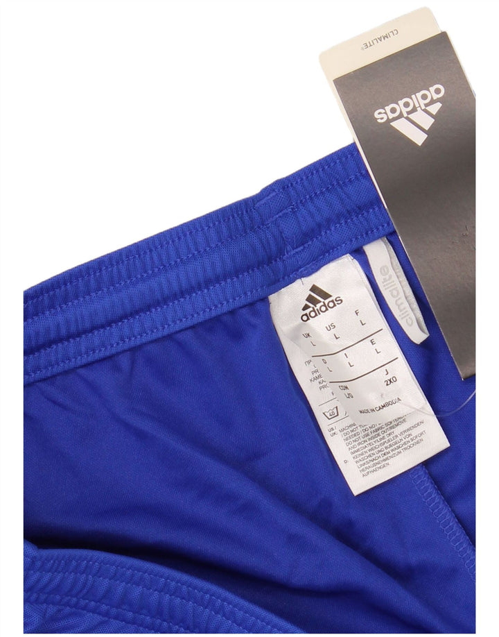 ADIDAS Mens Climalite Sport Shorts Large  Blue Polyester