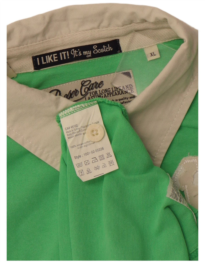 Ανδρικό πουκάμισο ράγκμπι πόλο SCOTCH & SODA XL Πράσινο βαμβακερό