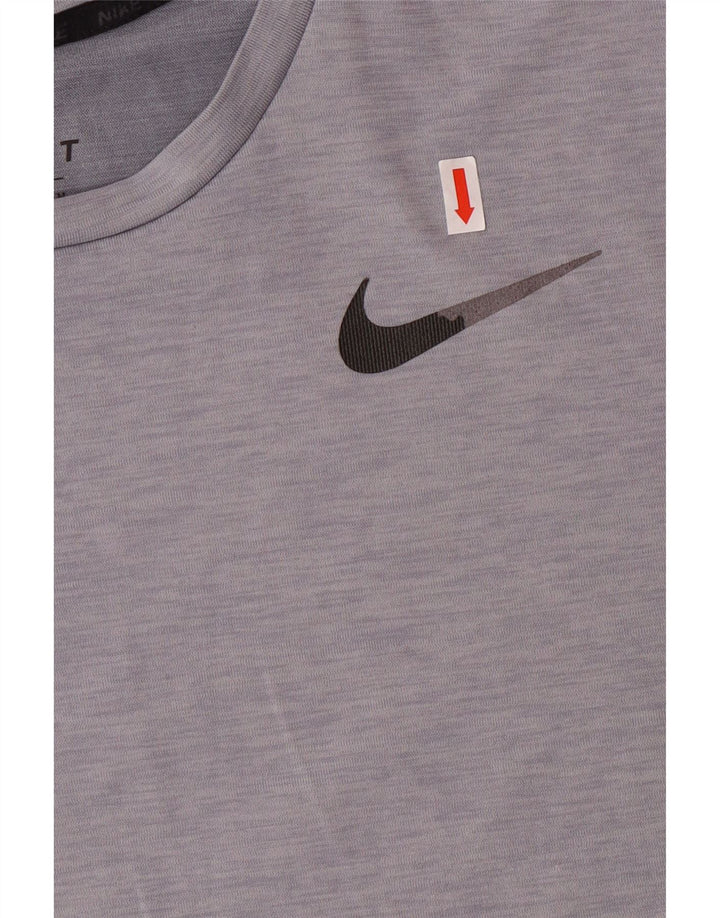 NIKE Mens Dri Fit T-Shirt Top Medium Blue Polyester