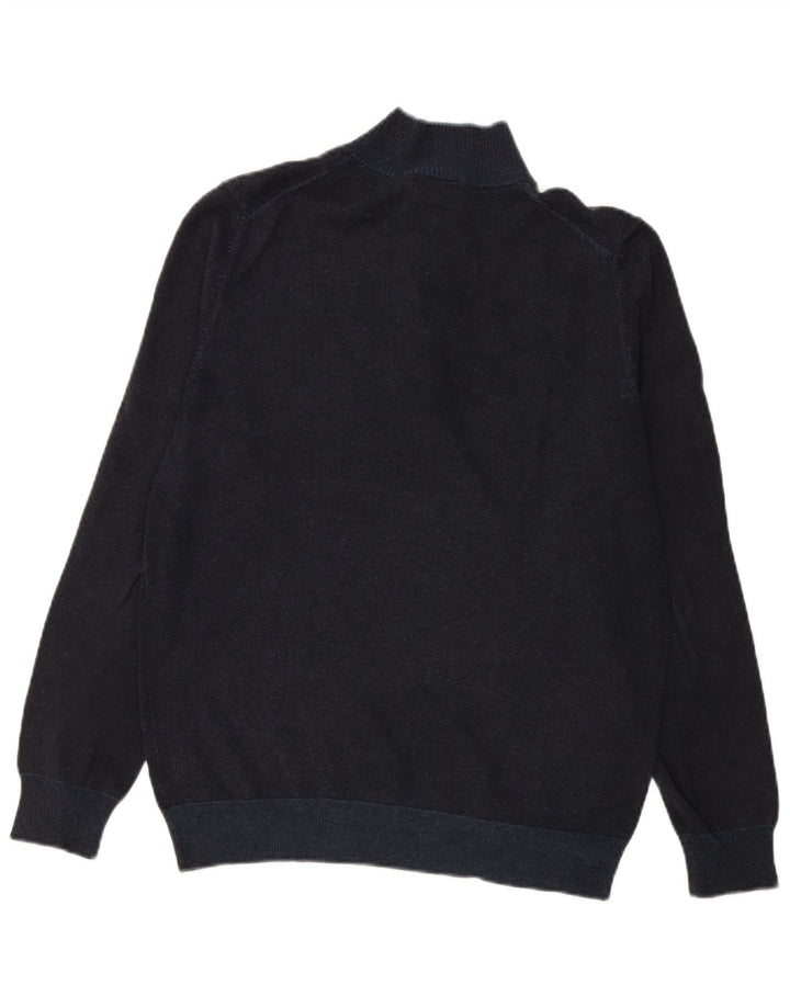 Massimo Dutti Ανδρικό πουλόβερ με λαιμό με κουμπιά από βαμβακερό χρώμα