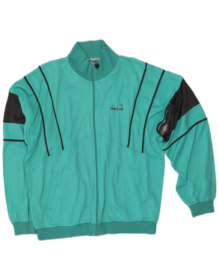 Ανδρική φόρμα DIADORA Top Jacket IT 54 XL Turquoise Colourblock