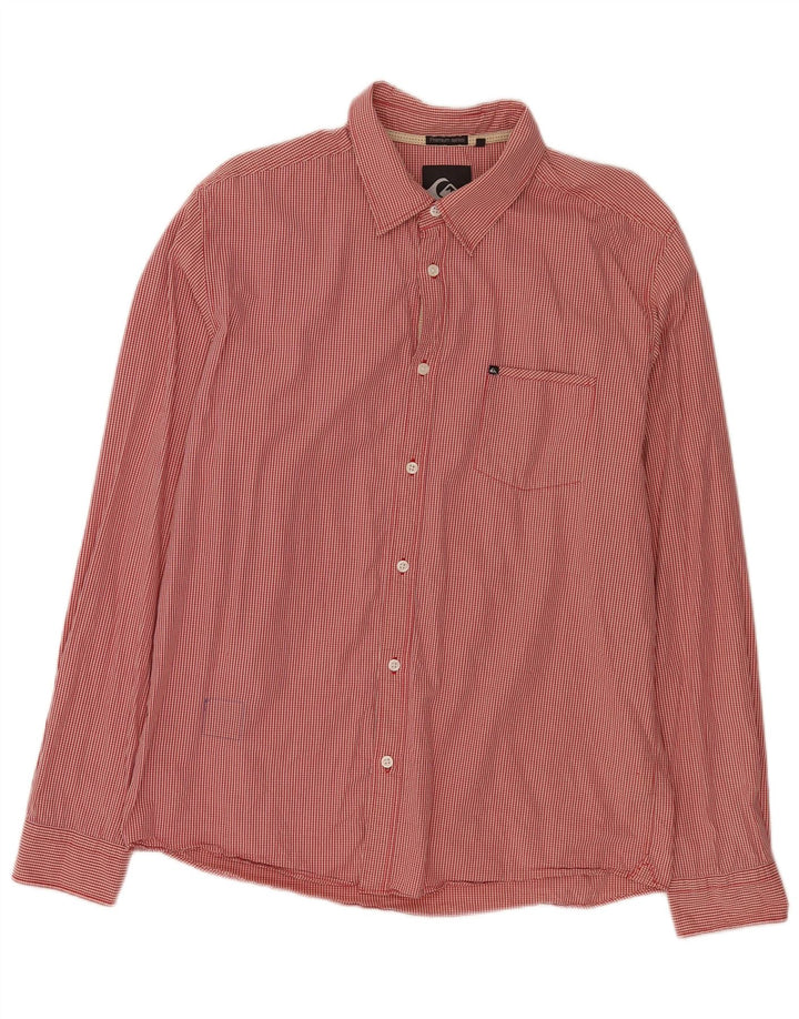 Ανδρικό πουκάμισο Quiksilver XL Red Gingham Cotton