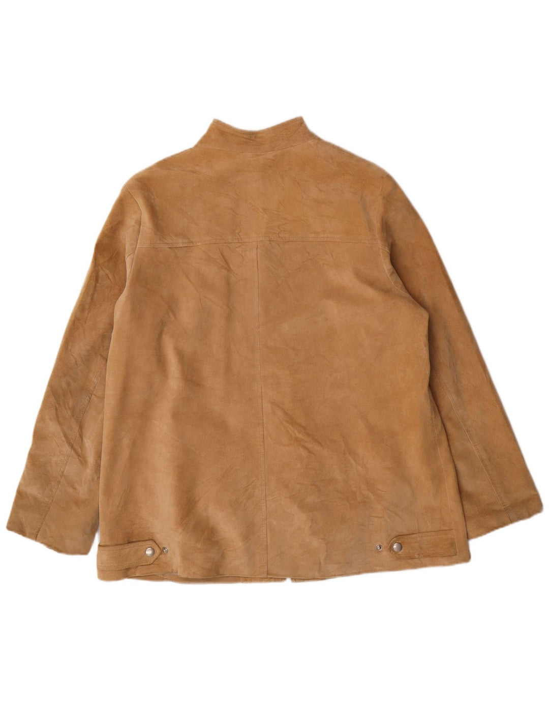 MARINA RINALDI Γυναικείο Suede Jacket Μέγεθος 23 Medium Beige Leather Classic