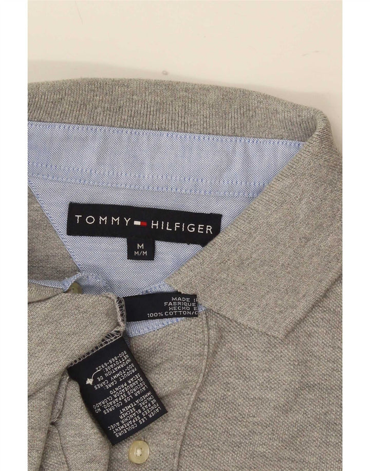 Ανδρικό πουκάμισο πόλο Tommy Hilfiger, Βαμβακερό μεσαίο γκρι