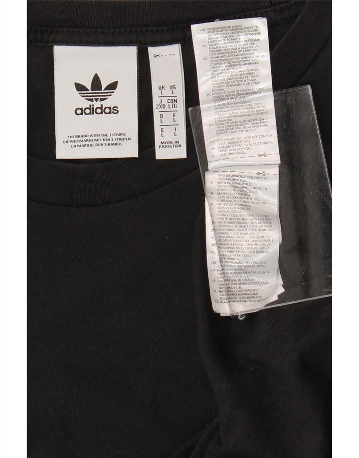 Ανδρικό T-Shirt ADIDAS Top Large Μαύρο Βαμβακερό