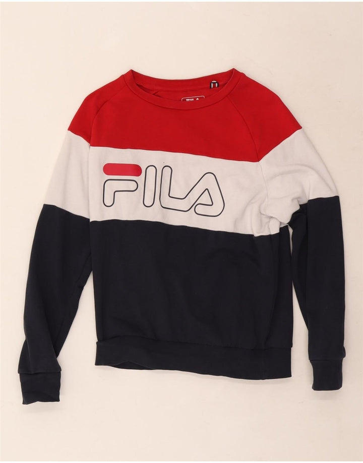 Fila Γυναικείο Φούτερ μεγάλου μεγέθους Jumper UK 6 XS Πολύχρωμο Colourblock
