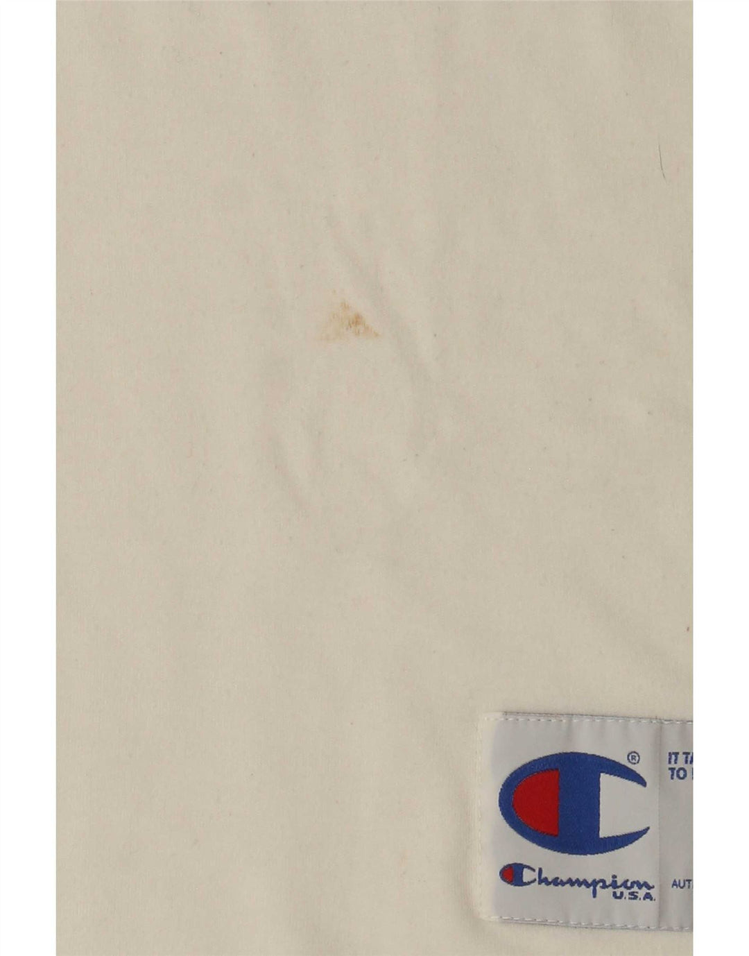 Champion Ανδρικό γραφικό T-Shirt Top Μεσαίο λευκό βαμβακερό