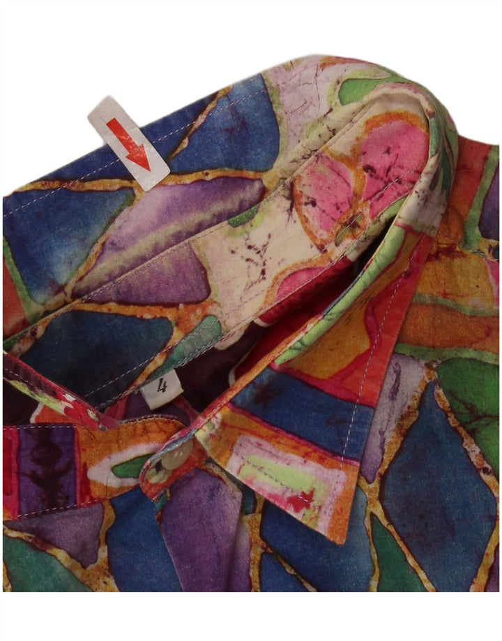 Ανδρικό κοντομάνικο πουκάμισο VINTAGE Μεγάλο πολύχρωμο γεωμετρικό