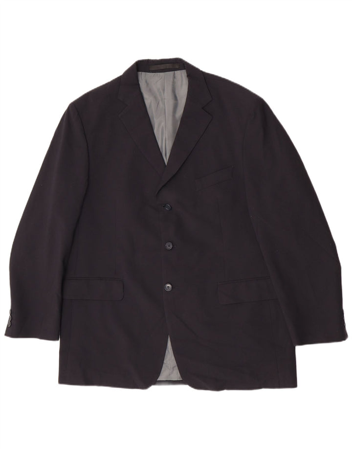 Marks & Spencer Ανδρικό μπουφάν σακάκι με 3 κουμπιά UK 44 2XL Navy Blue Polyester