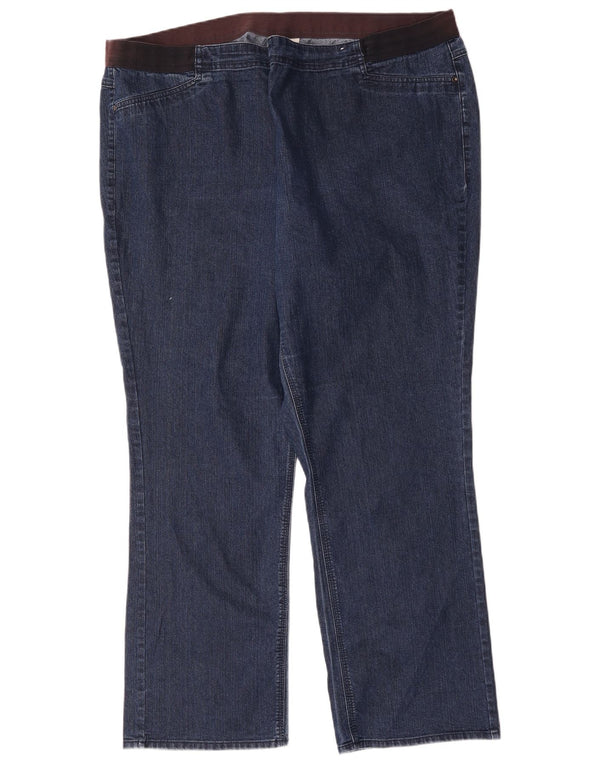 Αυτόγραφο Γυναικείο Straight Jeans UK 24 4XL W48 L32 Μπλε βαμβακερό