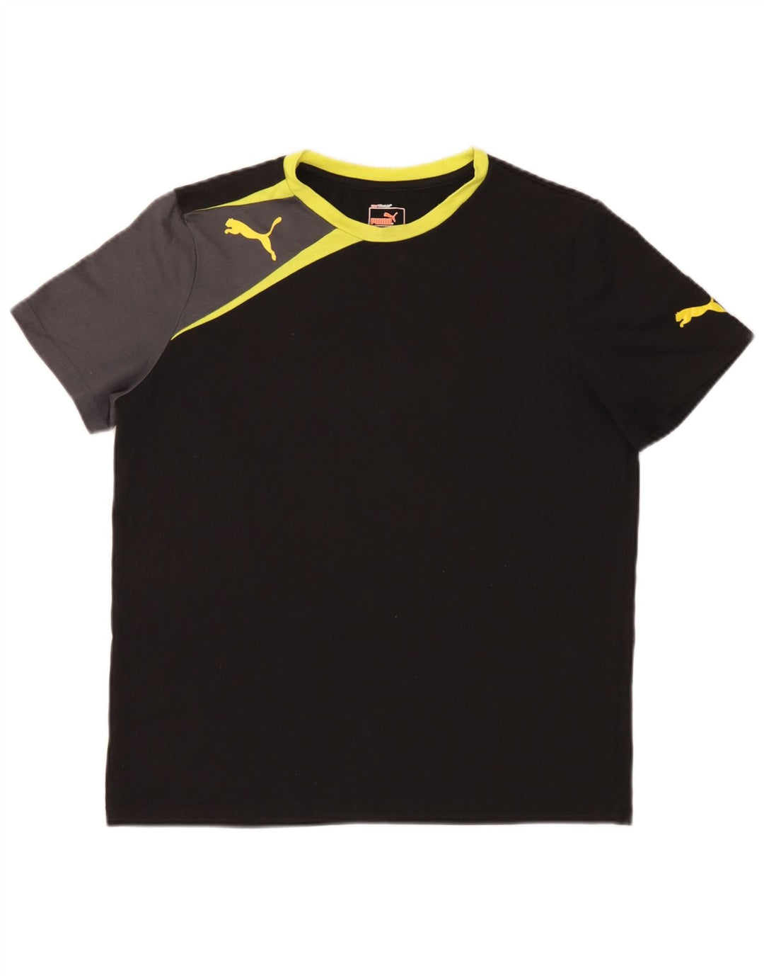 Puma Boys Graphic T-Shirt Top 15-16 ετών Μαύρο Colourblock Πολυεστέρας