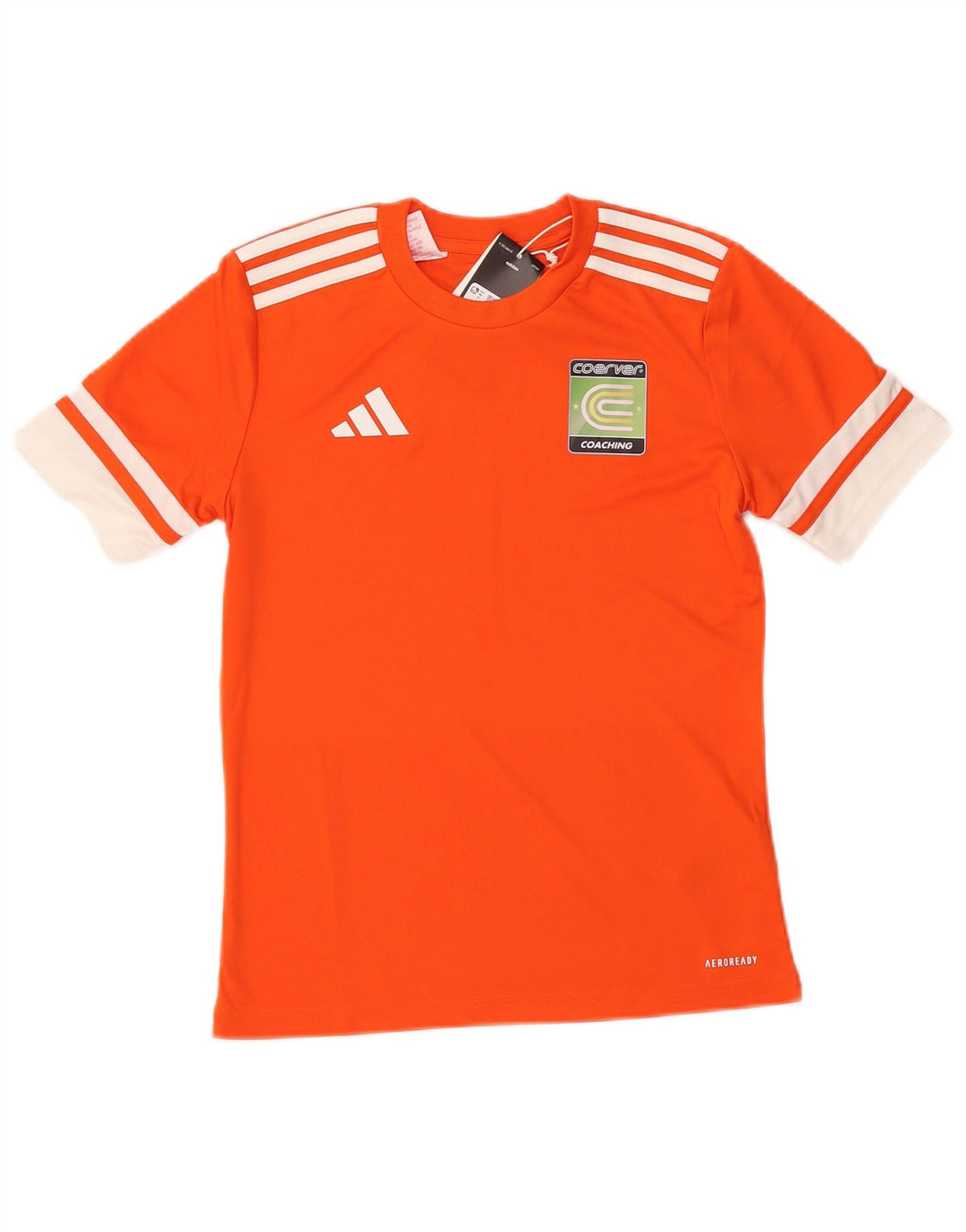 ADIDAS Boys Aeroready Graphic T-shirt Top 11-12 Years Orange Colourblock