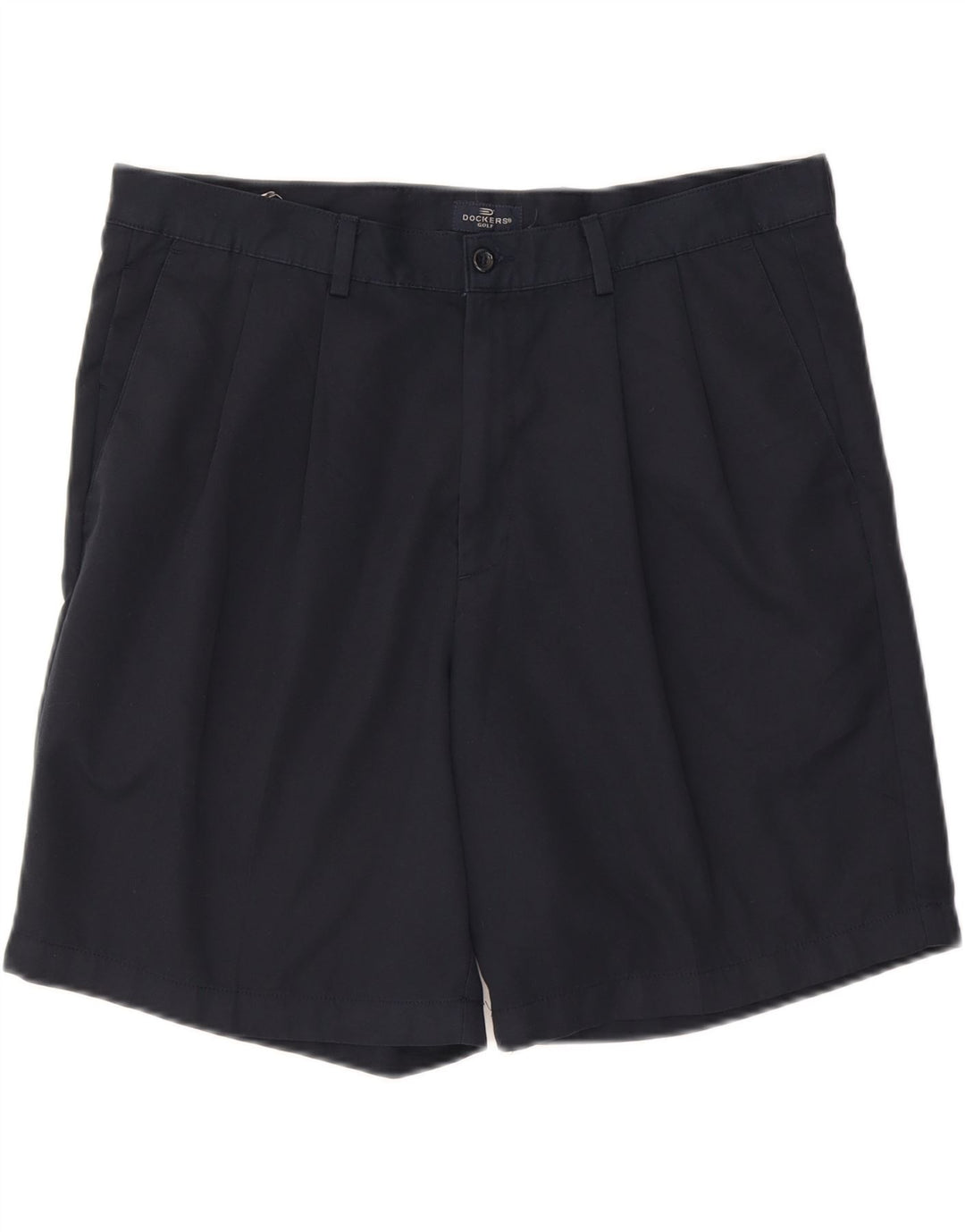 DOCKERS Mens Golf Pegged Chino Shorts W38 XL Navy Blue Polyester Vintage Dockers and Second-Hand Dockers from Messina Hembry 
