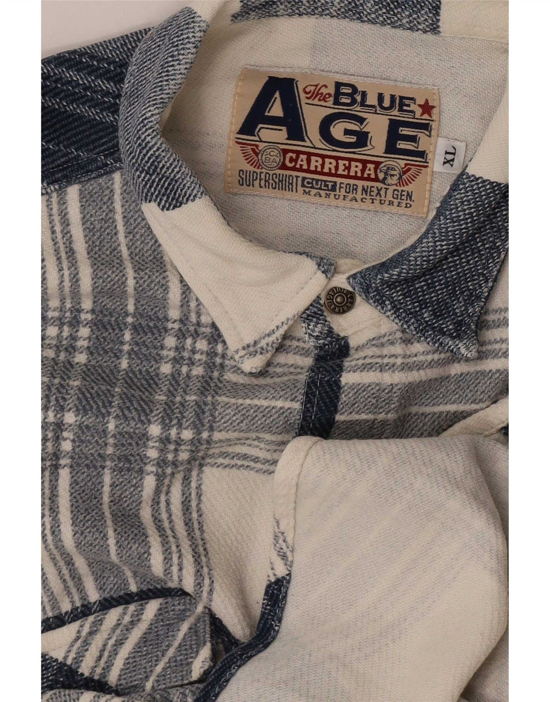Ανδρικό φανελένιο πουκάμισο Carrera XL Blue Check