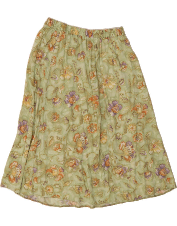 HONOR MILBURN Γυναικεία φούστα A-Line UK 16 Large W32 Green Floral Viscose