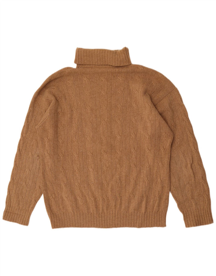 Ανδρικό πουλόβερ Benetton Roll Neck Jumper 2XL Καφέ