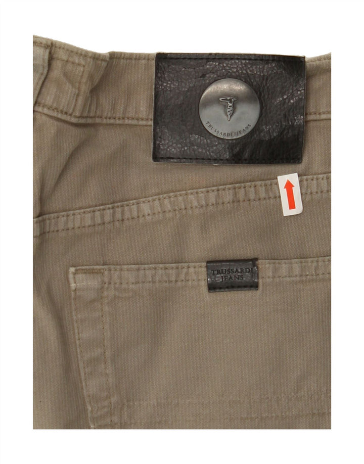 TRUSSARDI Mens Straight Casual Trousers W33 L30 Grey Vintage Trussardi and Second-Hand Trussardi from Messina Hembry 