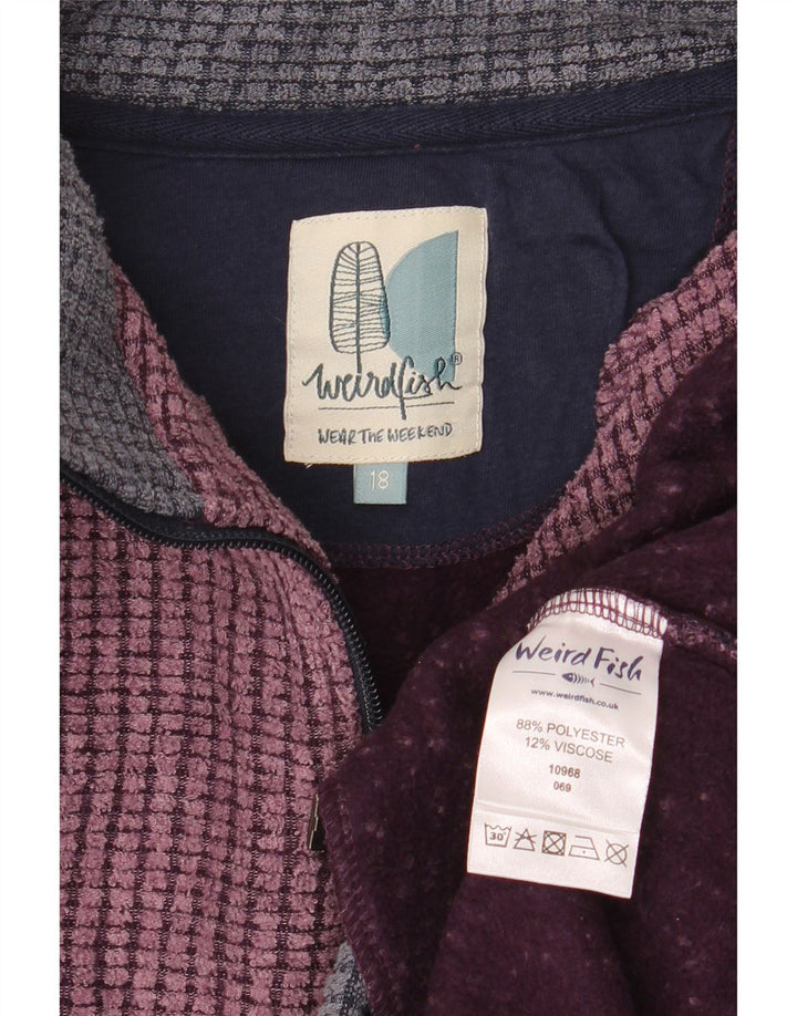 Weird Fish γυναικεία φούτερ με φερμουάρ Jumper UK 18 XL Purple Polyester