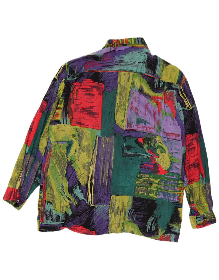 Vintage Ανδρικό πουκάμισο Abstract Pattern Μέγεθος 41/42 Μεγάλο Πολύχρωμο
