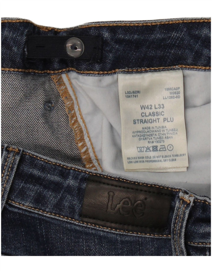 Lee Γυναικείο Straight Jeans W42 L33 Navy Blue Cotton