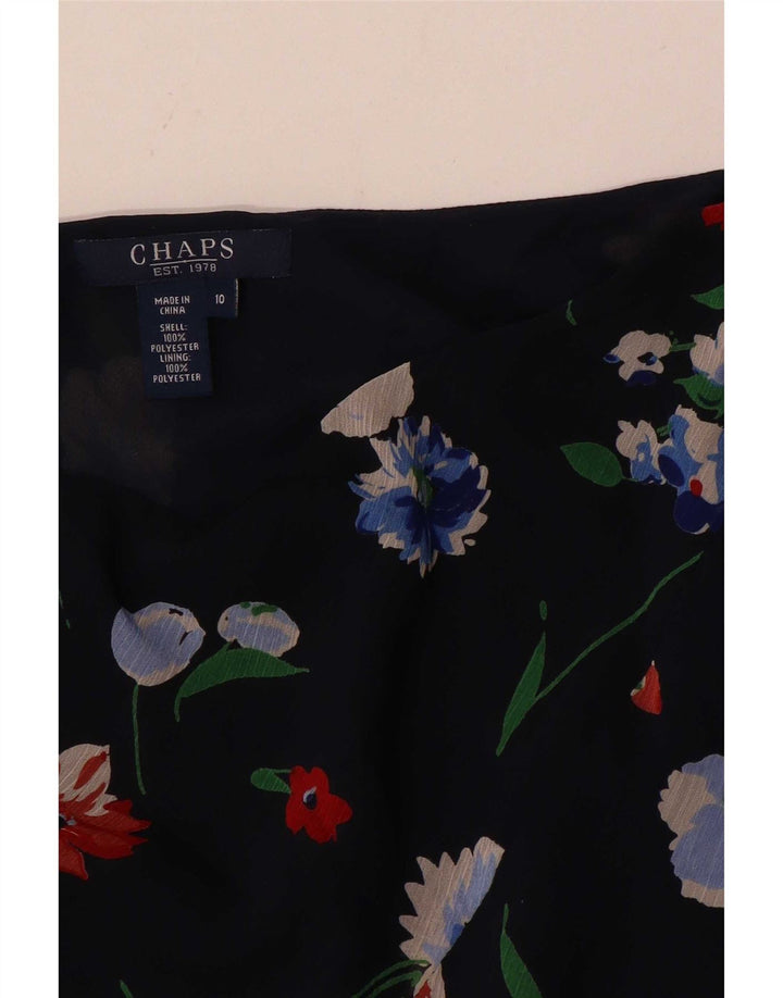 Chaps Γυναικεία φούστα Α-γραμμής US 10 Μεγάλη W30 Navy Blue Floral Polyester