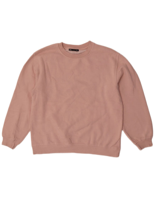 Zara Γυναικεία Φούτερ Jumper UK 16 Large Pink