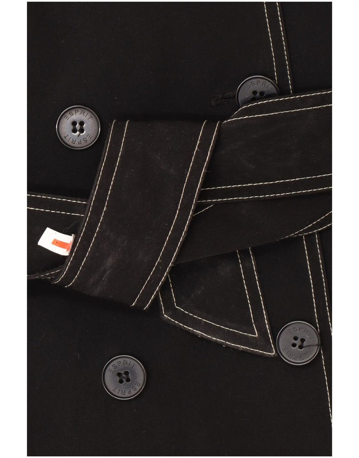 Esprit Womens Sherpa Pea Coat UK 18 XL Μαύρος Πολυεστέρας