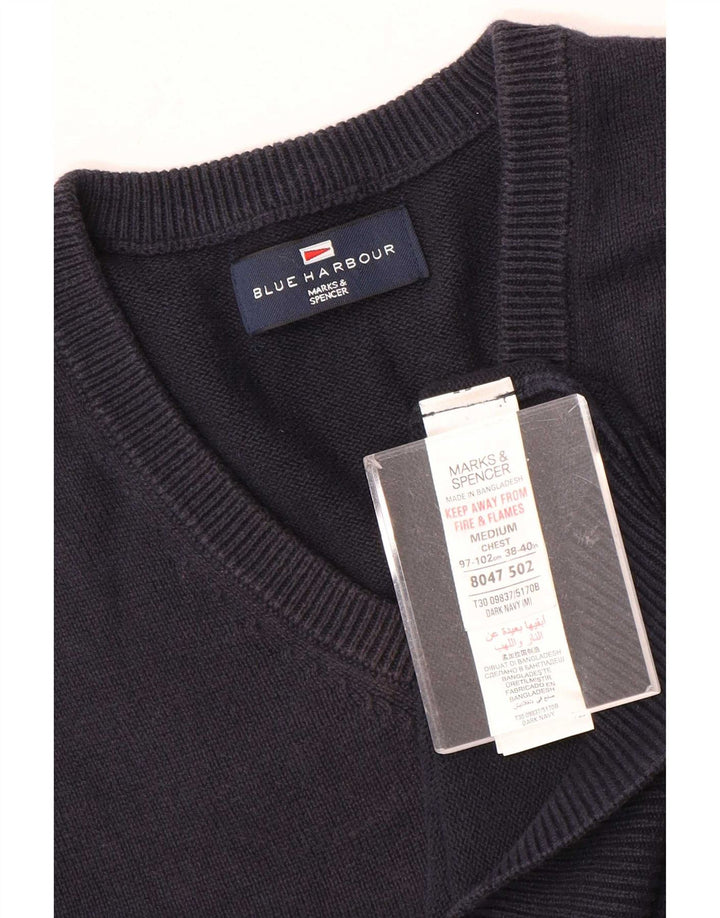 Marks & Spencer Ανδρικό Μπλε γιλέκο Harbor Tank Top Medium Navy Blue Cotton