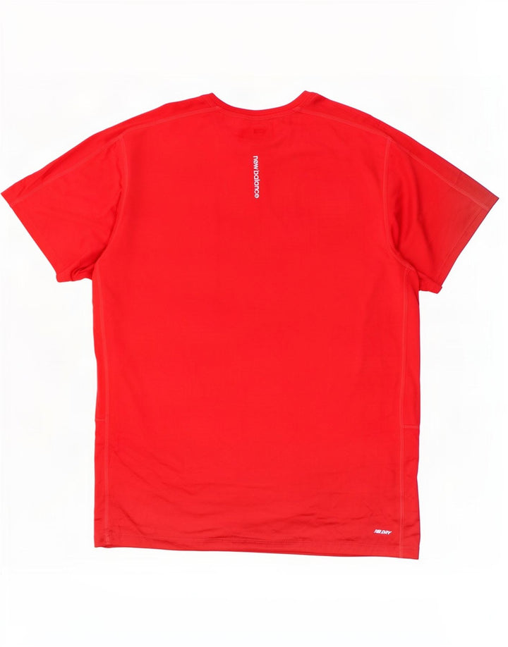 Ανδρικό T-Shirt New Balance Top Large Red Polyester