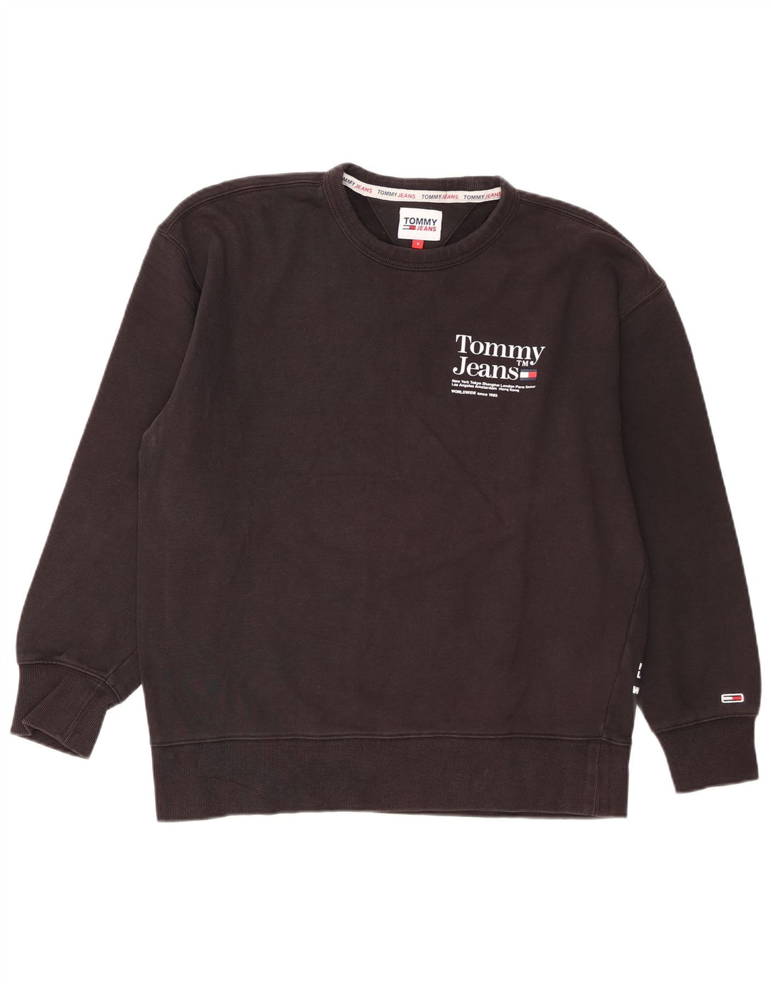 Γραφικό ανδρικό φούτερ Tommy Hilfiger Jumper Μικρό μαύρο βαμβακερό