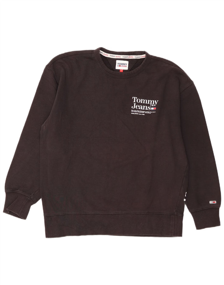 Γραφικό ανδρικό φούτερ Tommy Hilfiger Jumper Μικρό μαύρο βαμβακερό