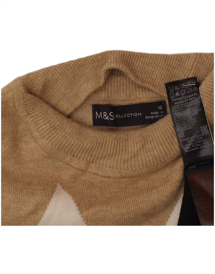 Marks & Spencer Γυναικείο πουλόβερ με λαιμό χελώνα UK 12 μεσαίο πολύχρωμο