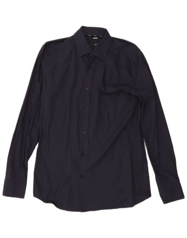 Ανδρικό πουκάμισο Hugo Boss Slim Fit Size 39 15 1/2 Medium Navy Blue
