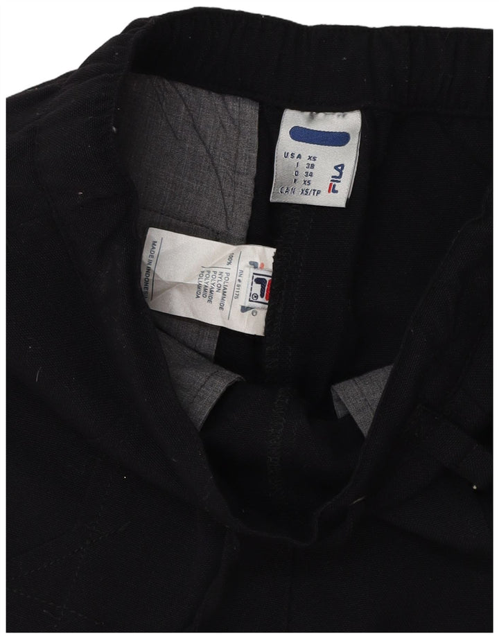 Γυναικείο ίσιο casual παντελόνι FILA XS μαύρο πολυεστέρα