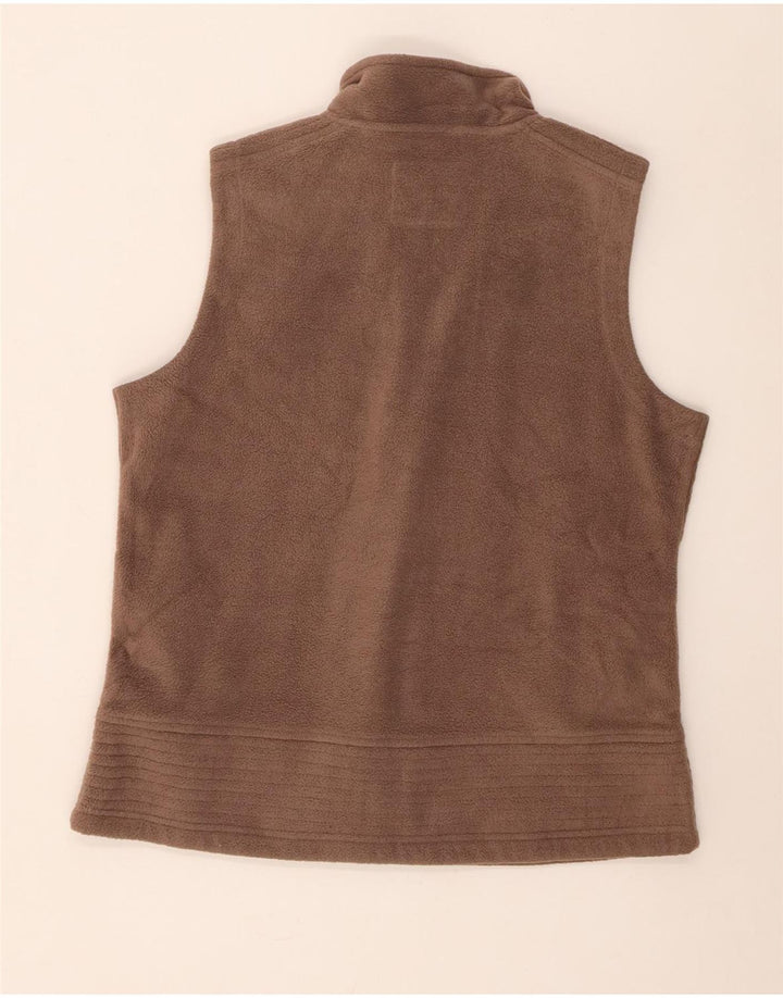 M&Co Γυναικείο Fleece Gilet UK 16 Large Brown Πολυεστέρας