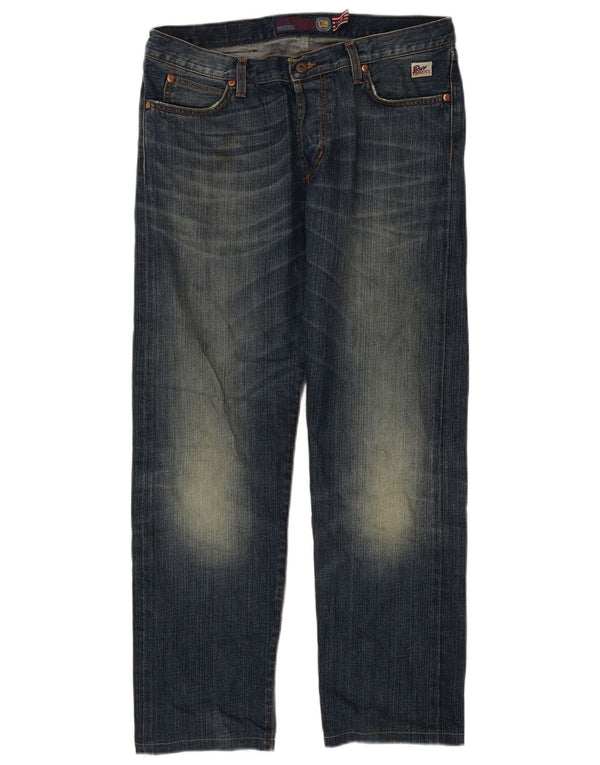 Ανδρικό τζιν ίσιο Roy Rogers W35 L30 Navy Blue Cotton