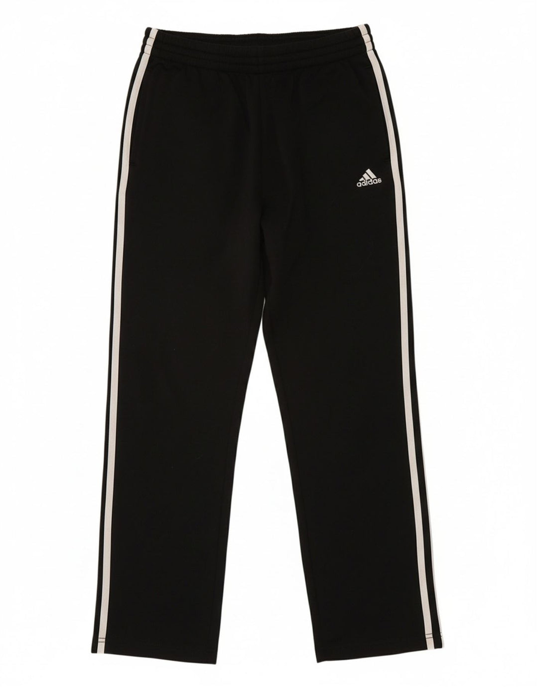 ADIDAS Boys Tracksuit Trousers 13-14 Years  Black Polyester