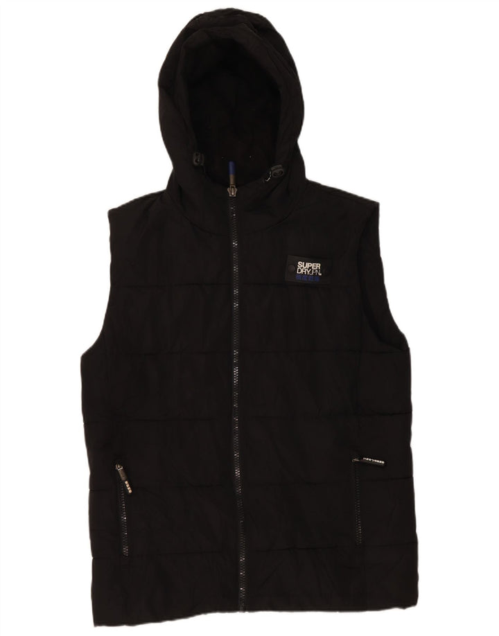 Superdry Ανδρική κουκούλα με επένδυση Gilet UK 38 Μεσαίο Μαύρο Πολυεστέρας