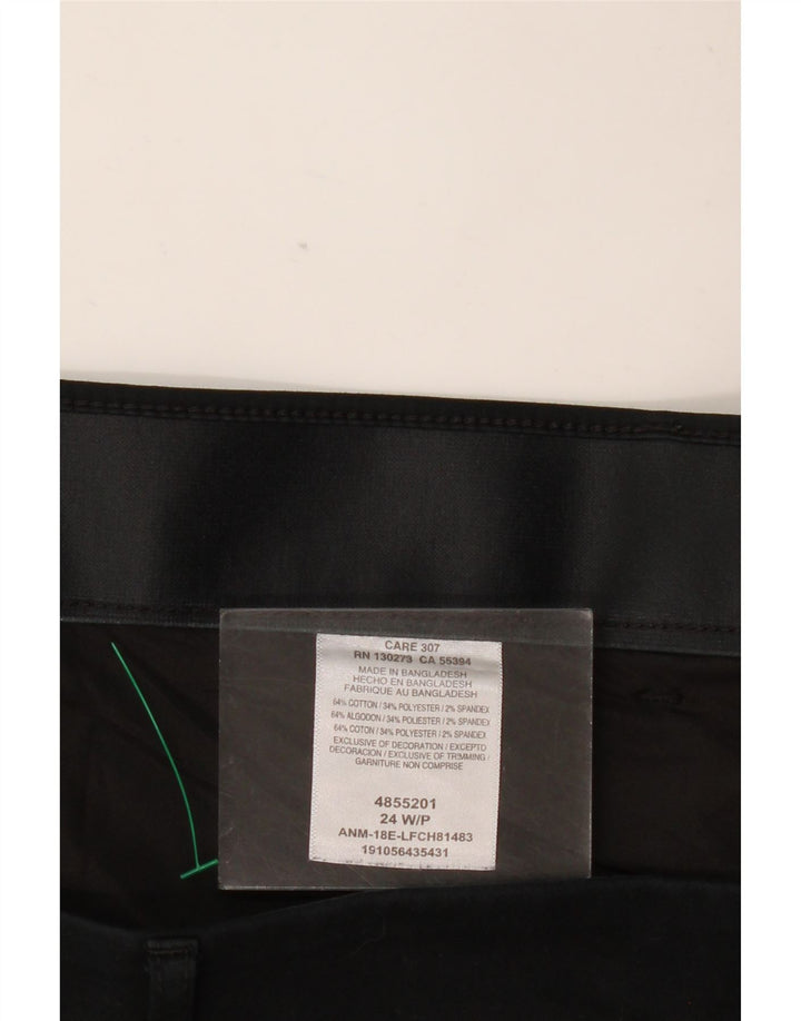 Lee γυναικείο κανονικό παντελόνι casual US 24 2XL W48 L29 μαύρο βαμβακερό