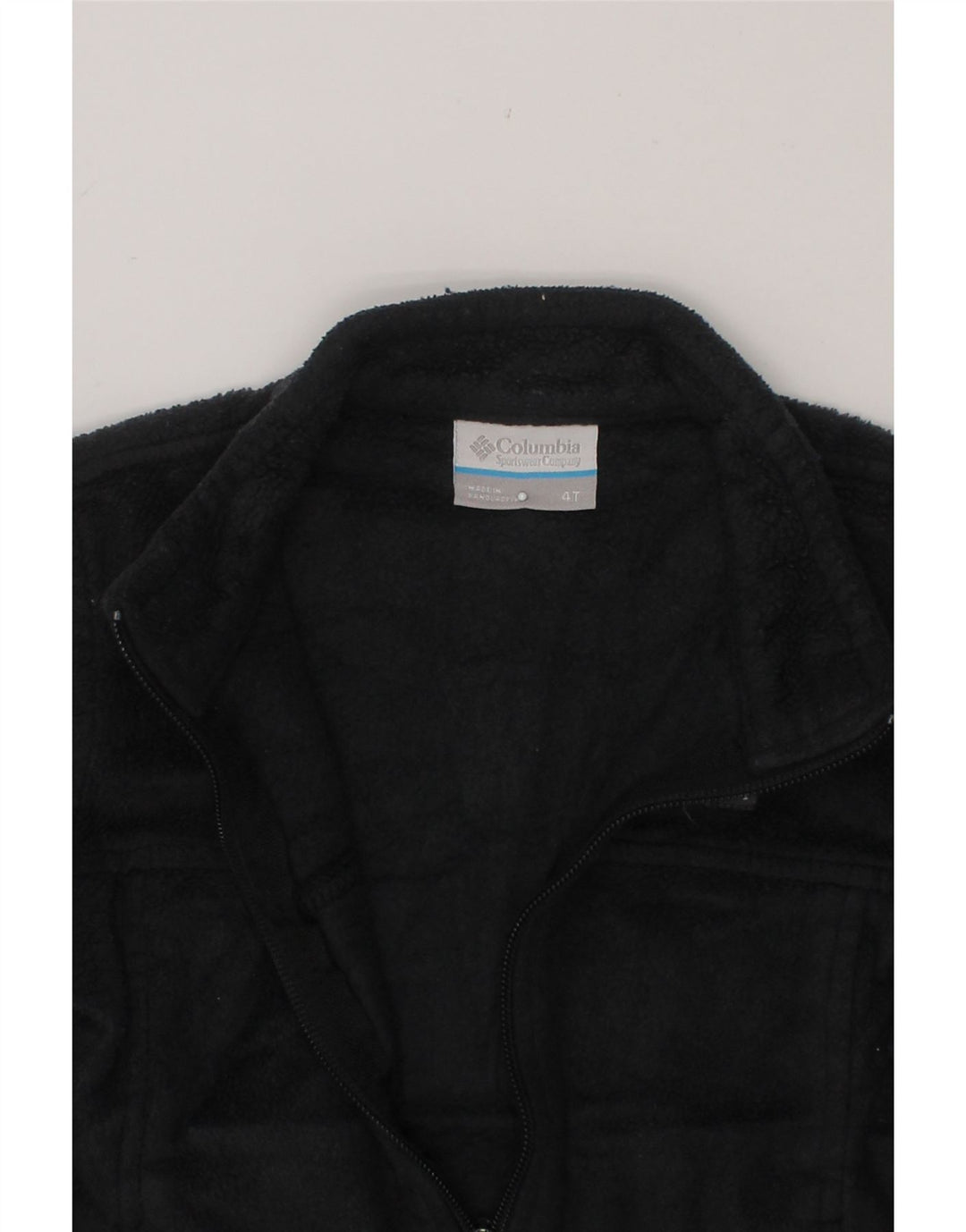 COLUMBIA Boys Fleece Jacket 3-4 Years Black Polyester Vintage Columbia and Second-Hand Columbia from Messina Hembry 