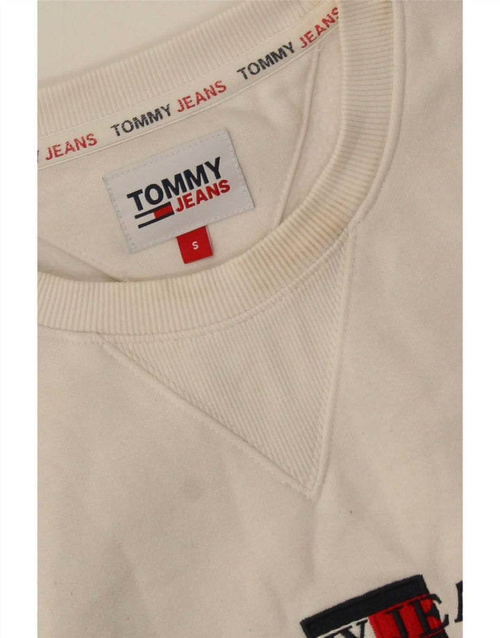 Γραφικό ανδρικό φούτερ Tommy Hilfiger Jumper Μικρό λευκό βαμβακερό