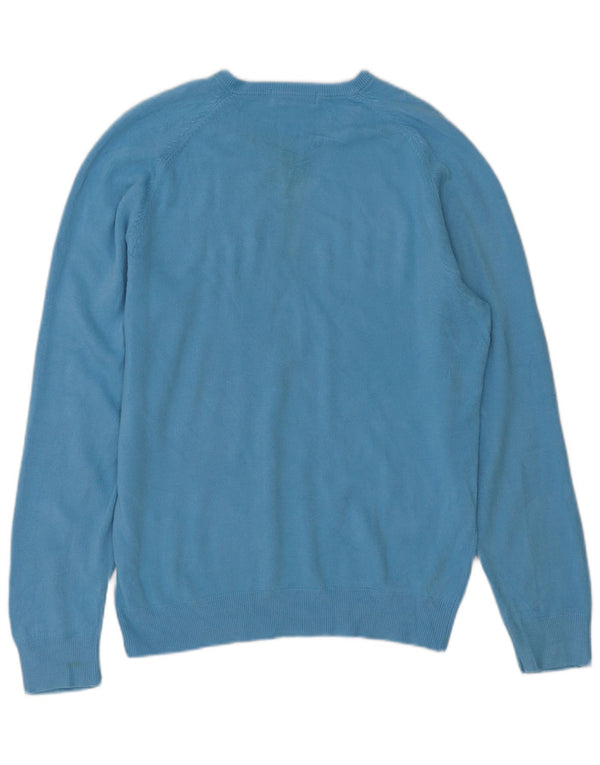 Ανδρικό πουλόβερ Marks & Spencer Autograph με V-Neck Jumper Μικρό Μπλε Ακρυλικό